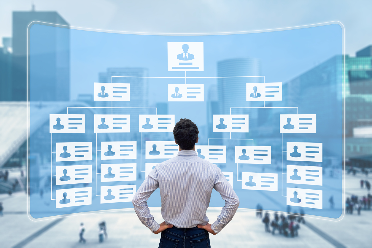 organization chart showing hierarchy structure of teams in corporation with ceo directors executives and employees human resources manager working with hr organizational diagram career concept